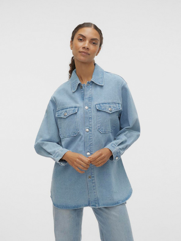 Vero Moda Svetlomodrá dámska džínsová bunda Vero Moda Naya