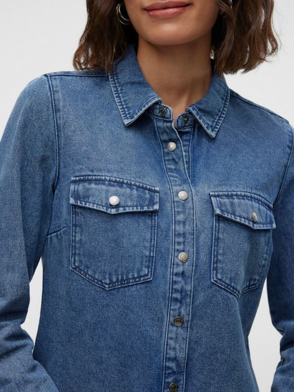 Vero Moda Modrá dámska džínsová košeľa Vero Moda Jennie