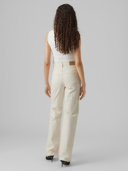 Vero Moda Krémové dámske džínsy Vero Moda Tessa