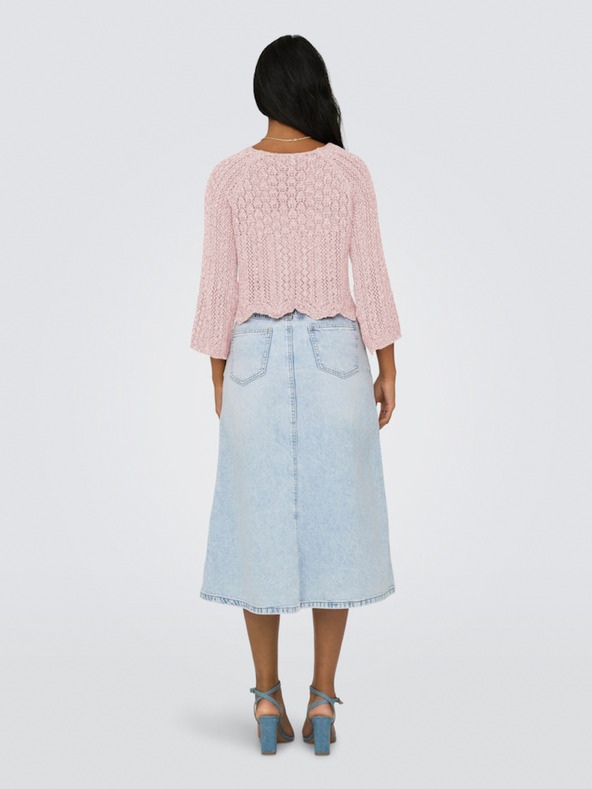 ONLY Svetloružový dámsky sveter ONLY Nola