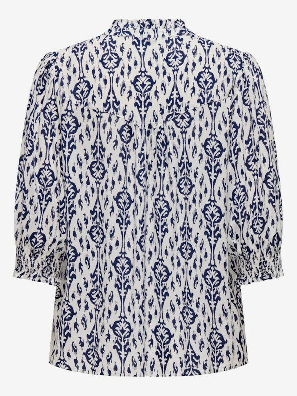 ONLY Bielo-modrá dámska vzorovaná blúzka ONLY Raya