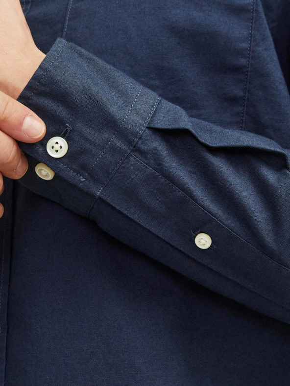 Jack & Jones Tmavomodrá pánska košeľa Jack & Jones Brook