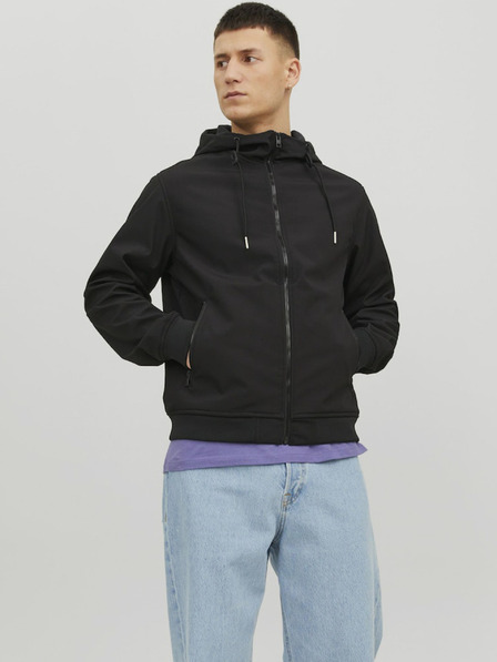 Jack & Jones Čierna pánska bunda Jack & Jones Basic