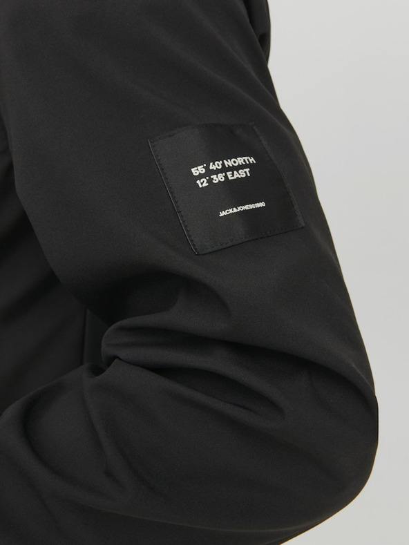 Jack & Jones Čierna pánska bunda Jack & Jones Basic