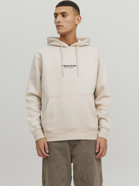 Jack & Jones Béžová Jack & Jones Pánska mikina s kapucňou Vesterbro