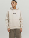 Jack & Jones Béžová Jack & Jones Pánska mikina s kapucňou Vesterbro