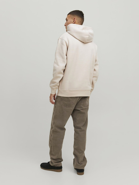 Jack & Jones Béžová Jack & Jones Pánska mikina s kapucňou Vesterbro
