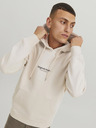 Jack & Jones Béžová Jack & Jones Pánska mikina s kapucňou Vesterbro