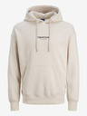 Jack & Jones Béžová Jack & Jones Pánska mikina s kapucňou Vesterbro