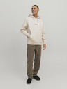 Jack & Jones Béžová Jack & Jones Pánska mikina s kapucňou Vesterbro