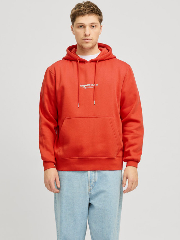 Jack & Jones Oranžová pánska mikina Jack & Jones Vesterbro