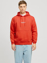 Jack & Jones Oranžová pánska mikina Jack & Jones Vesterbro