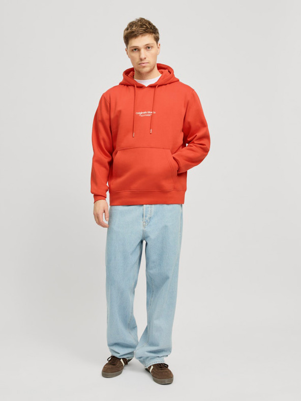 Jack & Jones Oranžová pánska mikina Jack & Jones Vesterbro