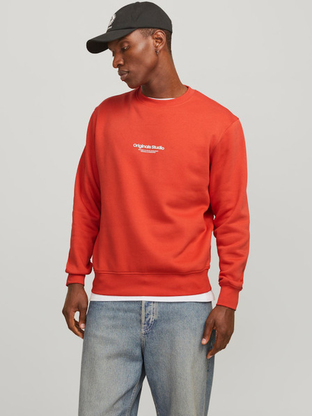 Jack & Jones Oranžová pánska mikina Jack & Jones Vesterbro