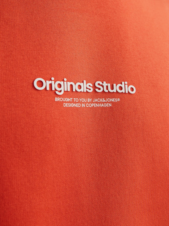 Jack & Jones Oranžová pánska mikina Jack & Jones Vesterbro