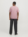 Jack & Jones Ružové pánske tričko Jack & Jones Paulos