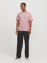 Jack & Jones Ružové pánske tričko Jack & Jones Paulos