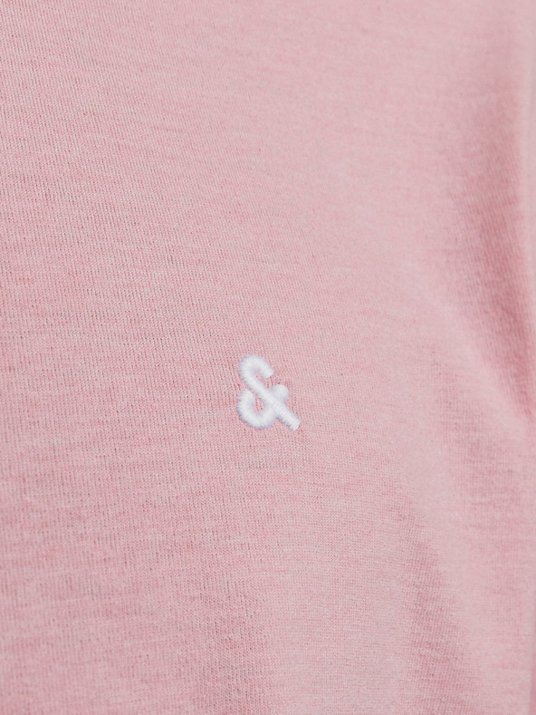 Jack & Jones Ružové pánske tričko Jack & Jones Paulos