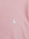 Jack & Jones Ružové pánske tričko Jack & Jones Paulos
