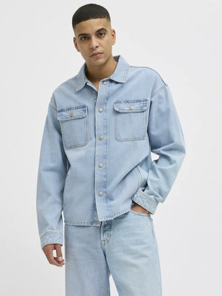 Jack & Jones Svetlomodrá pánska džínsová košeľová bunda Jack & Jones Hase