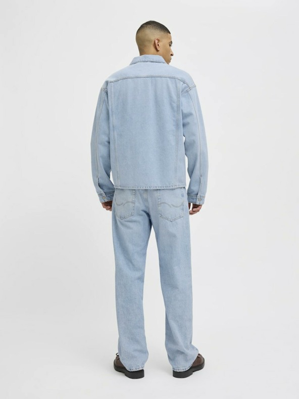 Jack & Jones Svetlomodrá pánska džínsová košeľová bunda Jack & Jones Hase