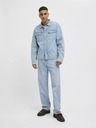 Jack & Jones Svetlomodrá pánska džínsová košeľová bunda Jack & Jones Hase