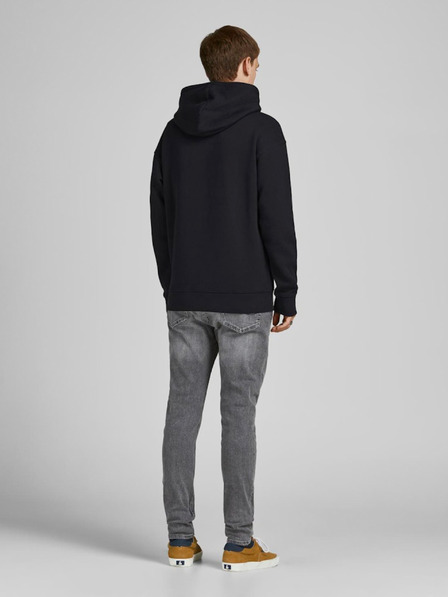 Jack & Jones Čierna pánska mikina s kapucňou Jack & Jones Bradley