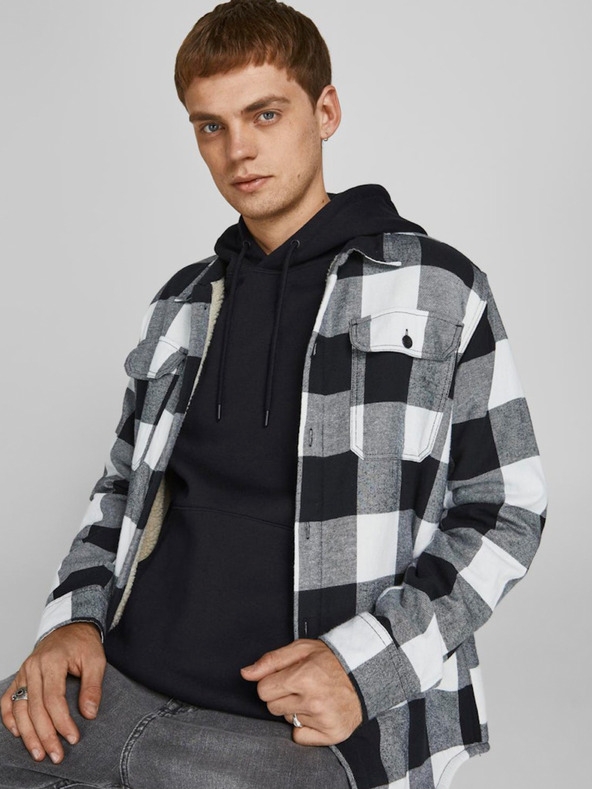 Jack & Jones Čierna pánska mikina s kapucňou Jack & Jones Bradley