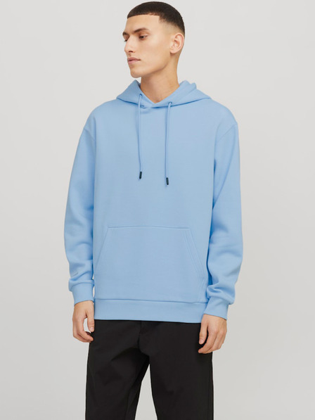 Jack & Jones Modrá pánska mikina Jack & Jones Bradley s kapucňou