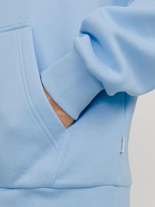 Jack & Jones Modrá pánska mikina Jack & Jones Bradley s kapucňou