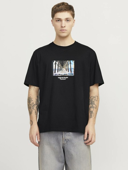 Jack & Jones Čierna pánska košeľa Jack & Jones Vesterbro