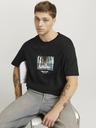 Jack & Jones Čierna pánska košeľa Jack & Jones Vesterbro