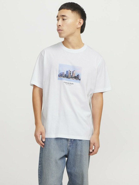 Jack & Jones Biela pánska mikina Jack & Jones Vesterbro