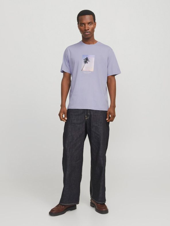 Jack & Jones Svetlo fialové pánske tričko Jack & Jones Vesterbro