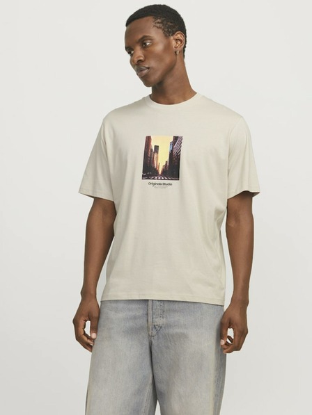 Jack & Jones Jack & Jones Vesterbro béžová pánska košeľa
