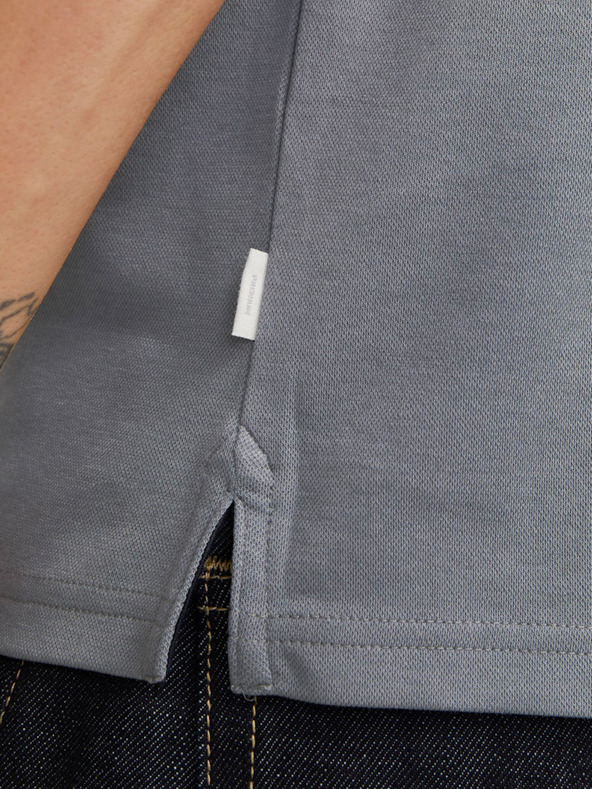 Jack & Jones Šedá pánska polokošeľa Jack & Jones Crodney