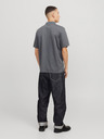 Jack & Jones Šedá pánska polokošeľa Jack & Jones Crodney