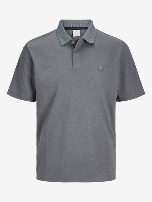 Jack & Jones Šedá pánska polokošeľa Jack & Jones Crodney