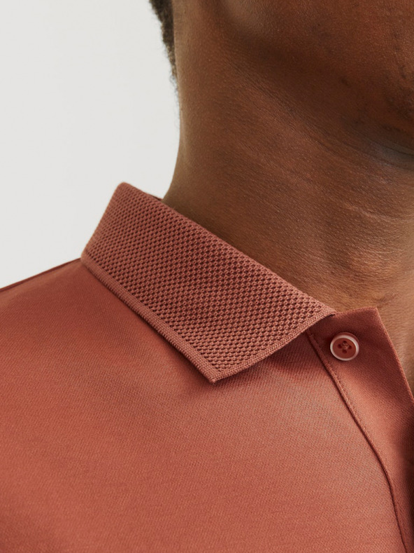 Jack & Jones Tehlové pánske polo tričko Jack & Jones Crodney