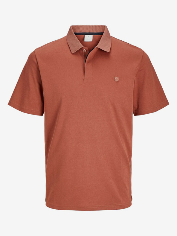 Jack & Jones Tehlové pánske polo tričko Jack & Jones Crodney