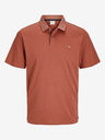 Jack & Jones Tehlové pánske polo tričko Jack & Jones Crodney