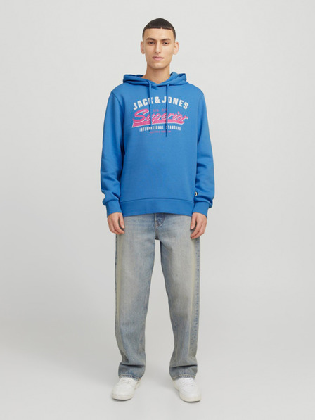 Jack & Jones Modrá pánska mikina Jack & Jones Logo