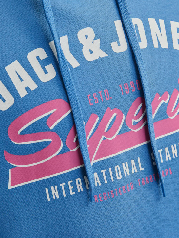 Jack & Jones Modrá pánska mikina Jack & Jones Logo