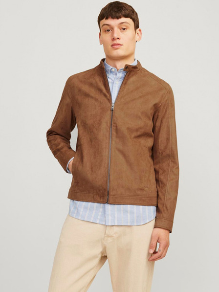 Jack & Jones Hnedá pánska semišová bunda Jack & Jones Dylan
