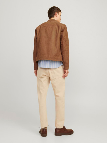 Jack & Jones Hnedá pánska semišová bunda Jack & Jones Dylan