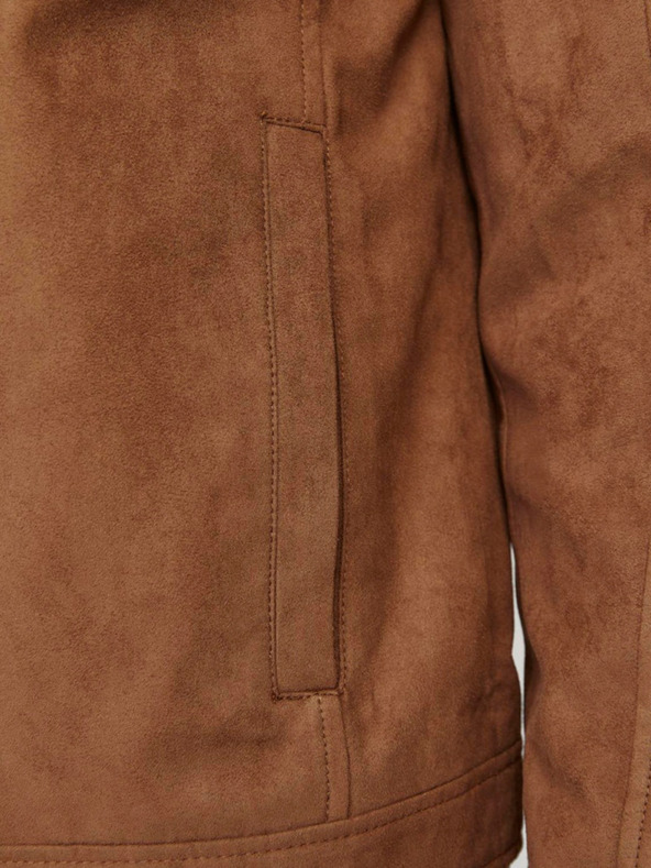 Jack & Jones Hnedá pánska semišová bunda Jack & Jones Dylan