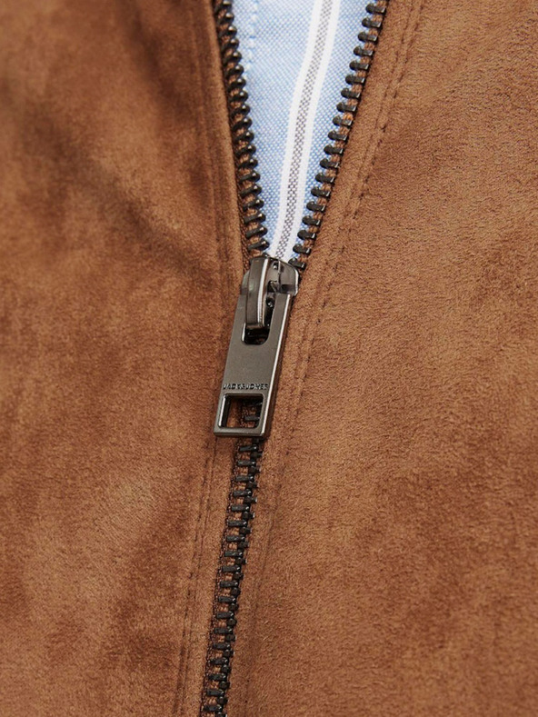 Jack & Jones Hnedá pánska semišová bunda Jack & Jones Dylan