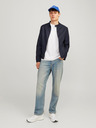 Jack & Jones Tmavomodrá pánska semišová bunda Jack & Jones Dylan