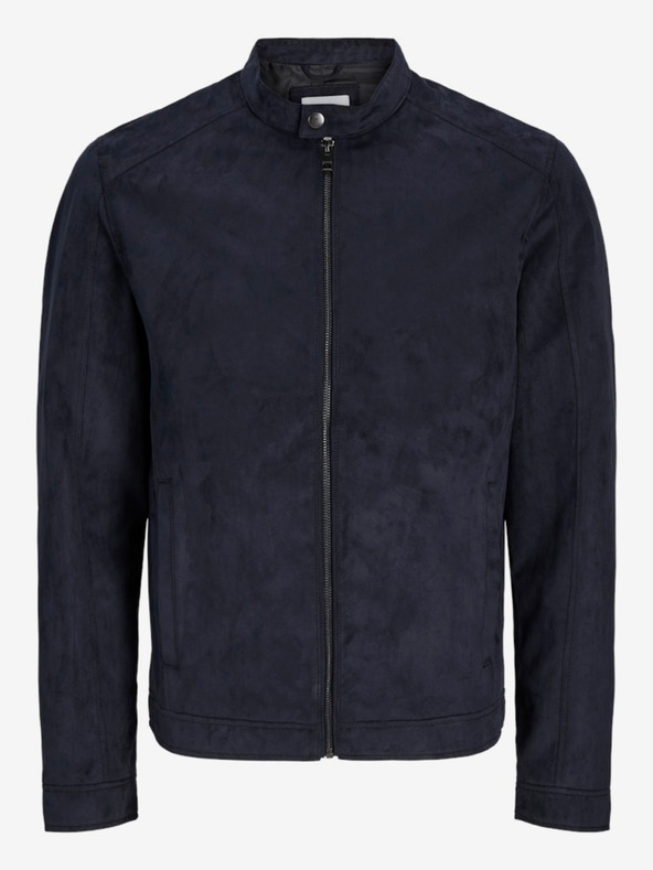Jack & Jones Tmavomodrá pánska semišová bunda Jack & Jones Dylan