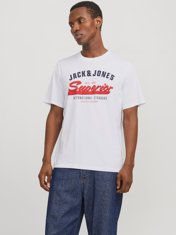 Jack & Jones Biela pánska košeľa Jack & Jones Logo
